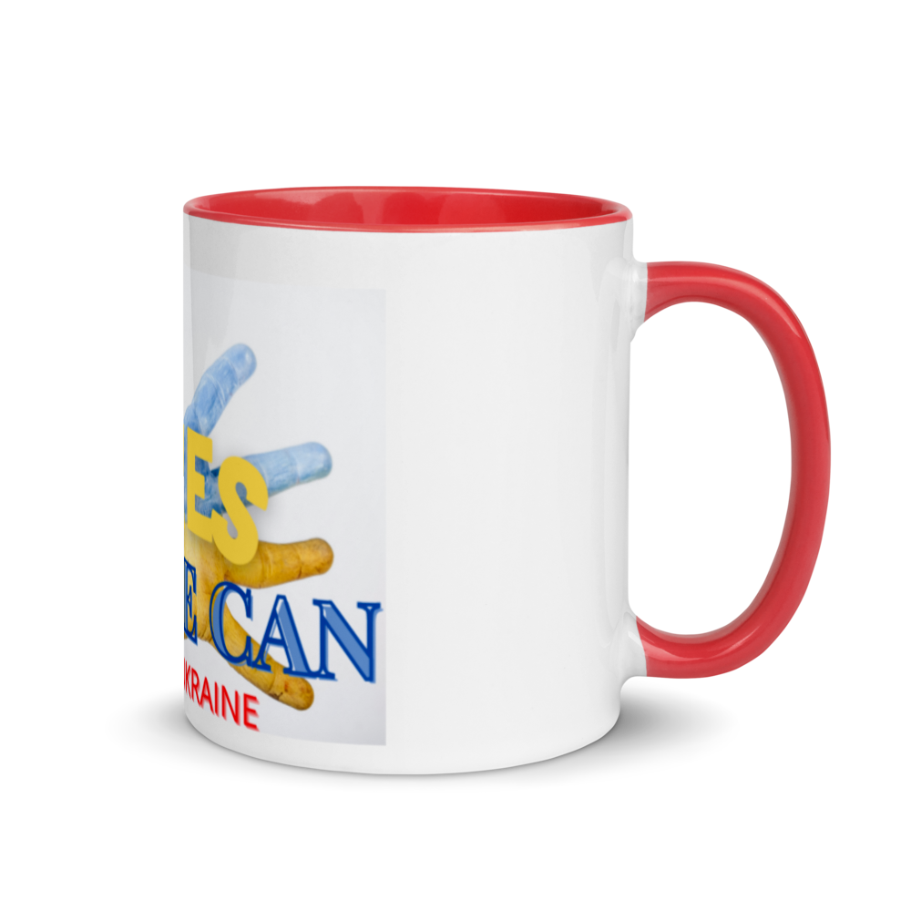 Mug with Color Inside (Yes, We Can. Ukraine)