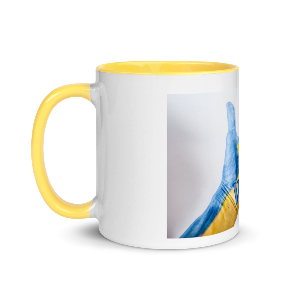 Mug with Color Inside (Yes, We Can. Ukraine)