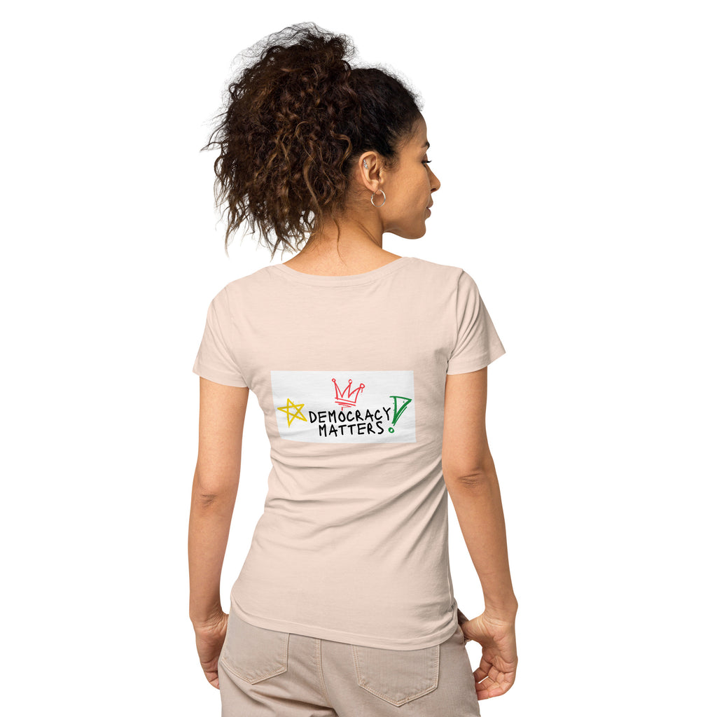 Women’s basic organic t-shirt (Our Lives Matter)