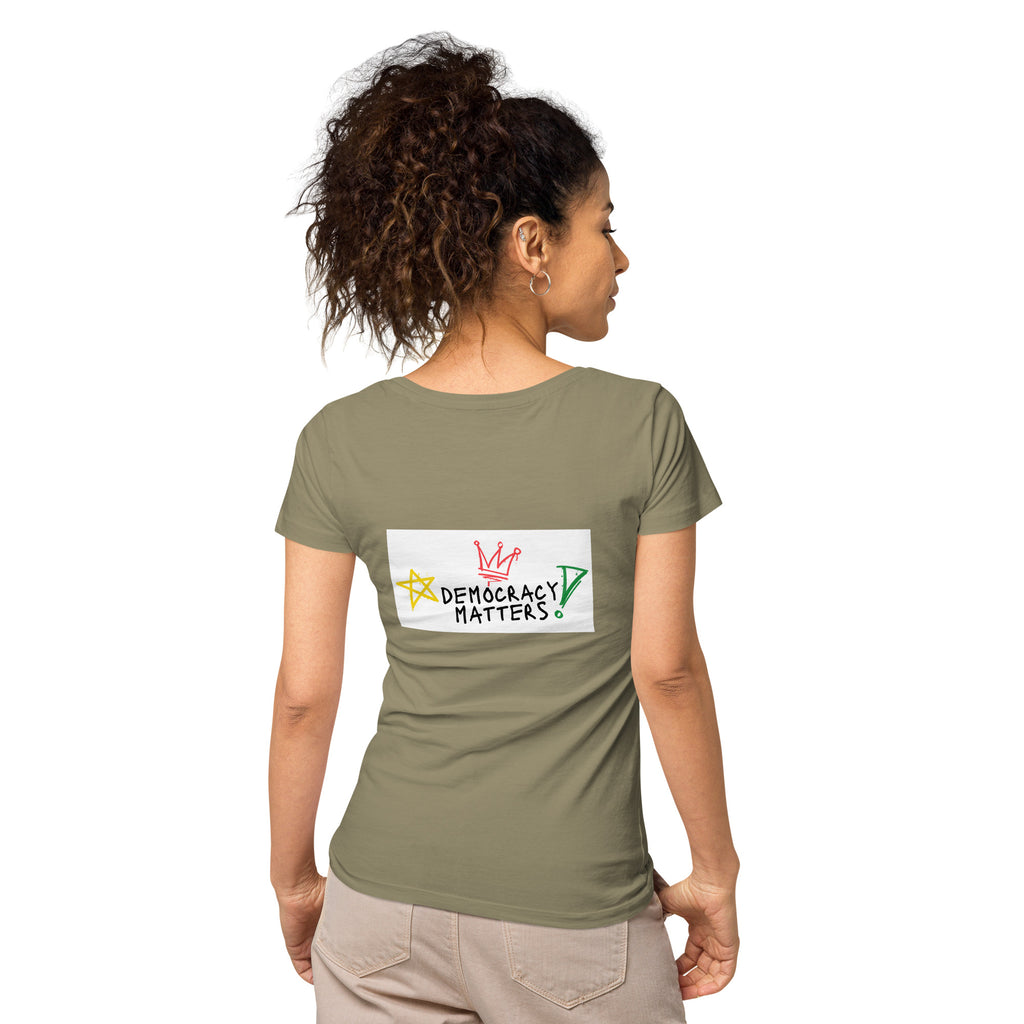 Women’s basic organic t-shirt (Our Lives Matter)