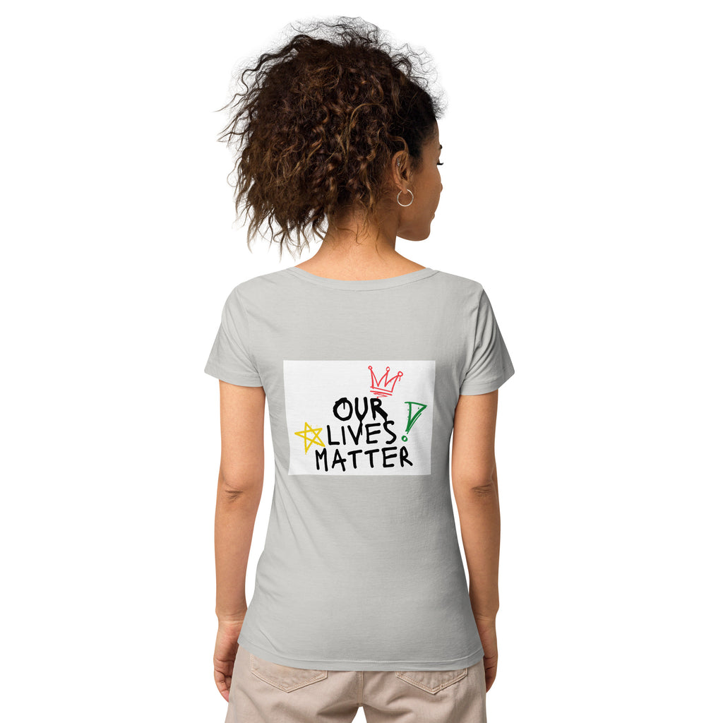 Women’s basic organic t-shirt (Democracy Matters)