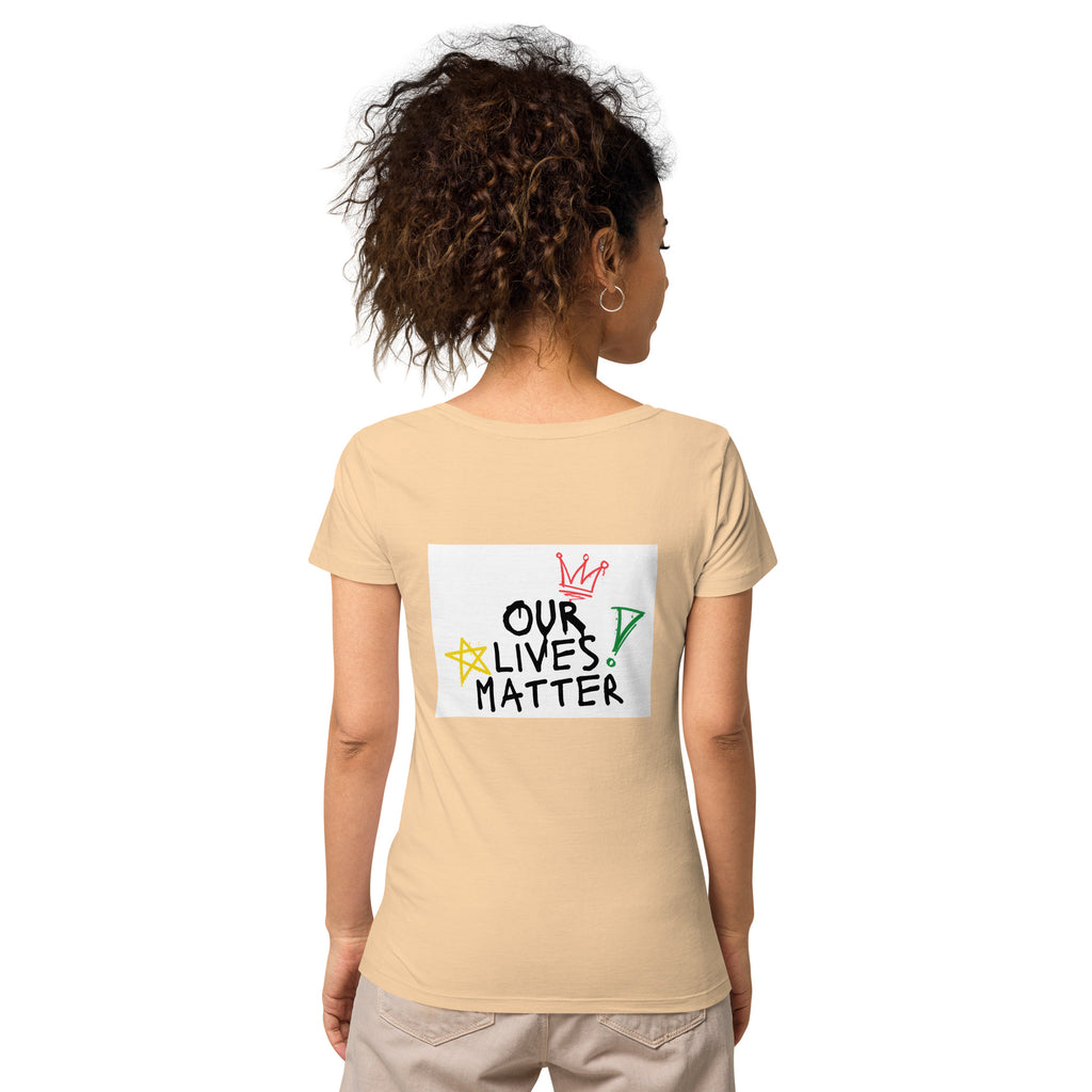 Women’s basic organic t-shirt (Democracy Matters)